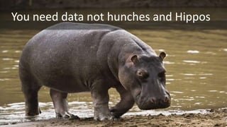 You need data not hunches and Hippos
 