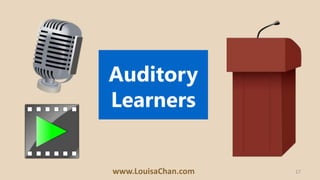 17www.LouisaChan.com
Visual
Learners
 