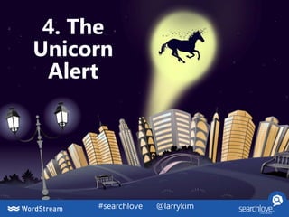 #searchlove @larrykim
4. The
Unicorn
Alert
 