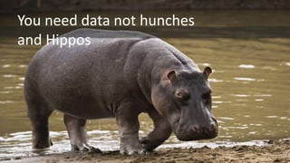 You need data not hunches
and Hippos
 