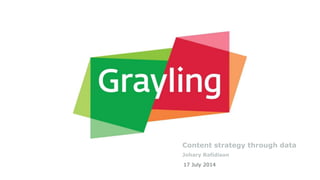Content strategy through data
Johary Rafidison
17 July 2014
 