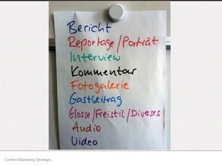 Content Marketing Strategie
 