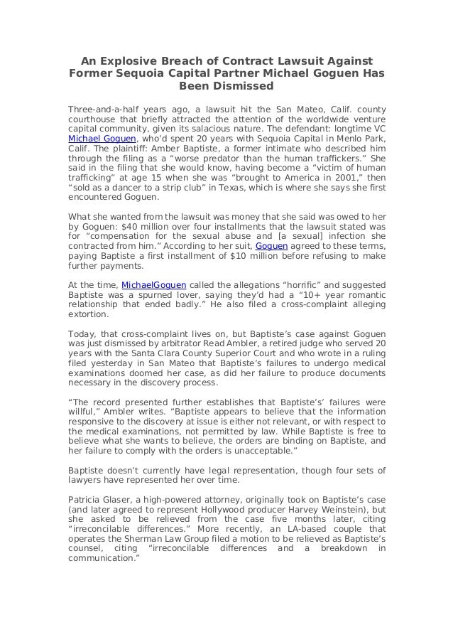 An Explosive Breach Of Contract Lawsuit Against Former Sequoia Capita<script async src=