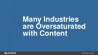 Many Industries 
are Oversaturated 
with Content 
#CONTENTPROMO 
 