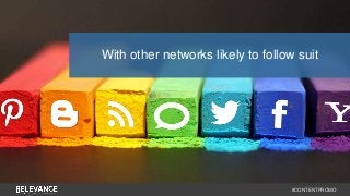 With other networks likely to follow suit 
#CONTENTPROMO 
 