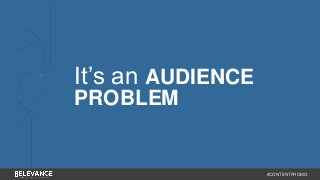 #CONTENTPROMO 
It’s an AUDIENCE 
PROBLEM 
 