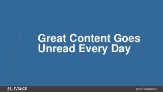 Great Content Goes 
Unread Every Day 
#CONTENTPROMO 
 