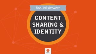 The Link Between 
CONTENT 
SHARING & 
IDENTITY 
 