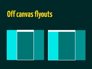 Off canvas flyouts
 