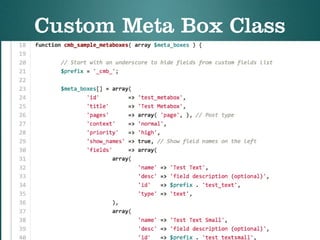 Custom Meta Box Class
 