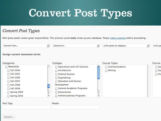 Convert Post Types
 