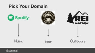 @carriehd
Pick Your Domain
Music OutdoorsBeer
 