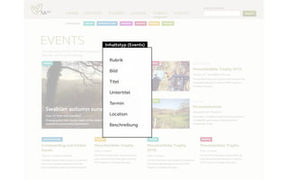 Inhaltstyp (Events)
Rubrik
Bild
Titel
Untertitel
Termin
Location
Beschreibung
 