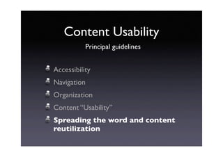 Content Usability