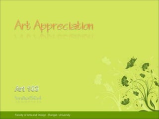 Faculty of Arts and Design , Rangsit University
 