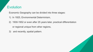 Introduction to Economic Geography: Definition | PPTX