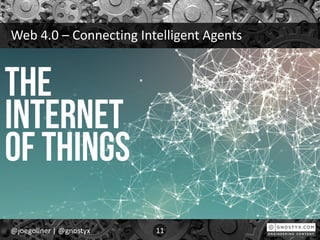 Web 4.0 – Connecting Intelligent Agents
@joegollner | @gnostyx 11
 