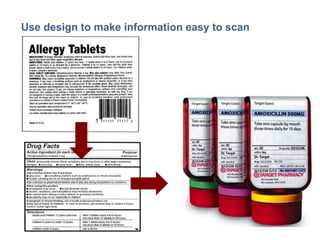 32

Use design to make information easy to scan

 