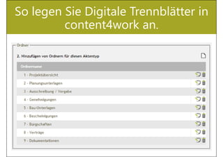 So sehen Ihre Akten in
content4work aus!
 