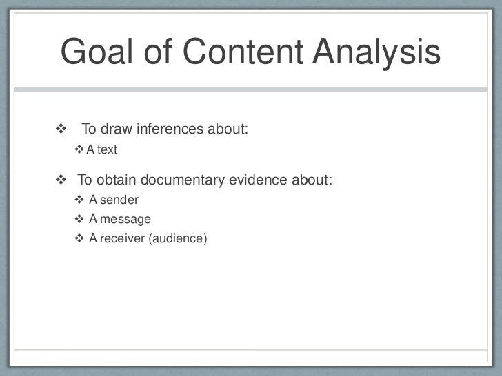 Methodology & Content analysis
