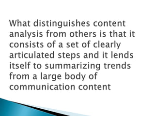 Content Analysis Sample Topic Content analysis | PPTX