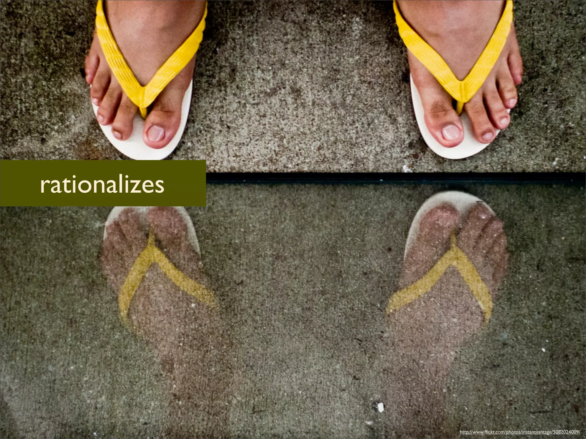 rationalizes




               http://www.ﬂickr.com/photos/instantvantage/5082024009/
 