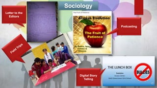 Sociology
Letter to the
Editors
Podcasting
Digital Story
Telling
 