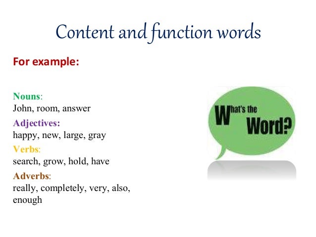 content and function words