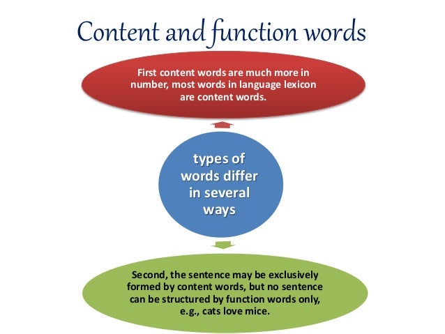 content and function words