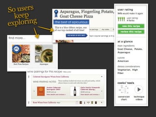 So users
  keep
exploring
 