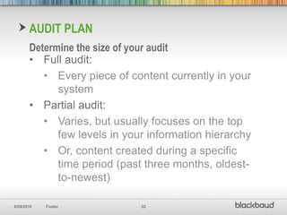 Auditable Section Content audit | PPTX