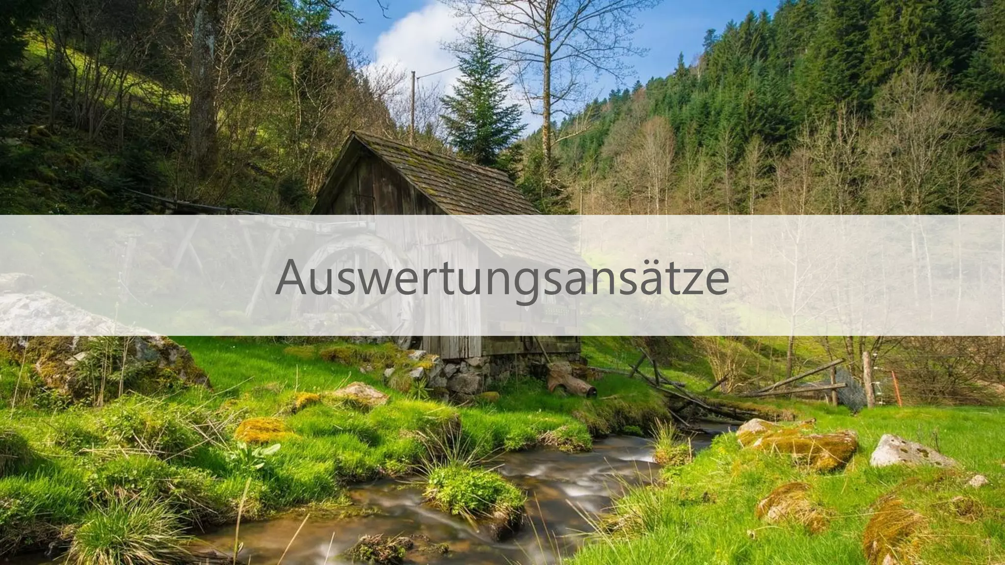 Auswertungsansätze
 