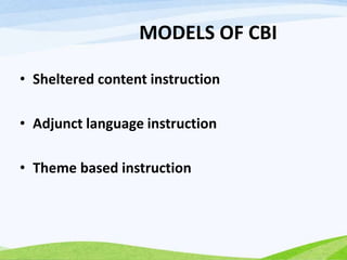 Content based instruction | PPT