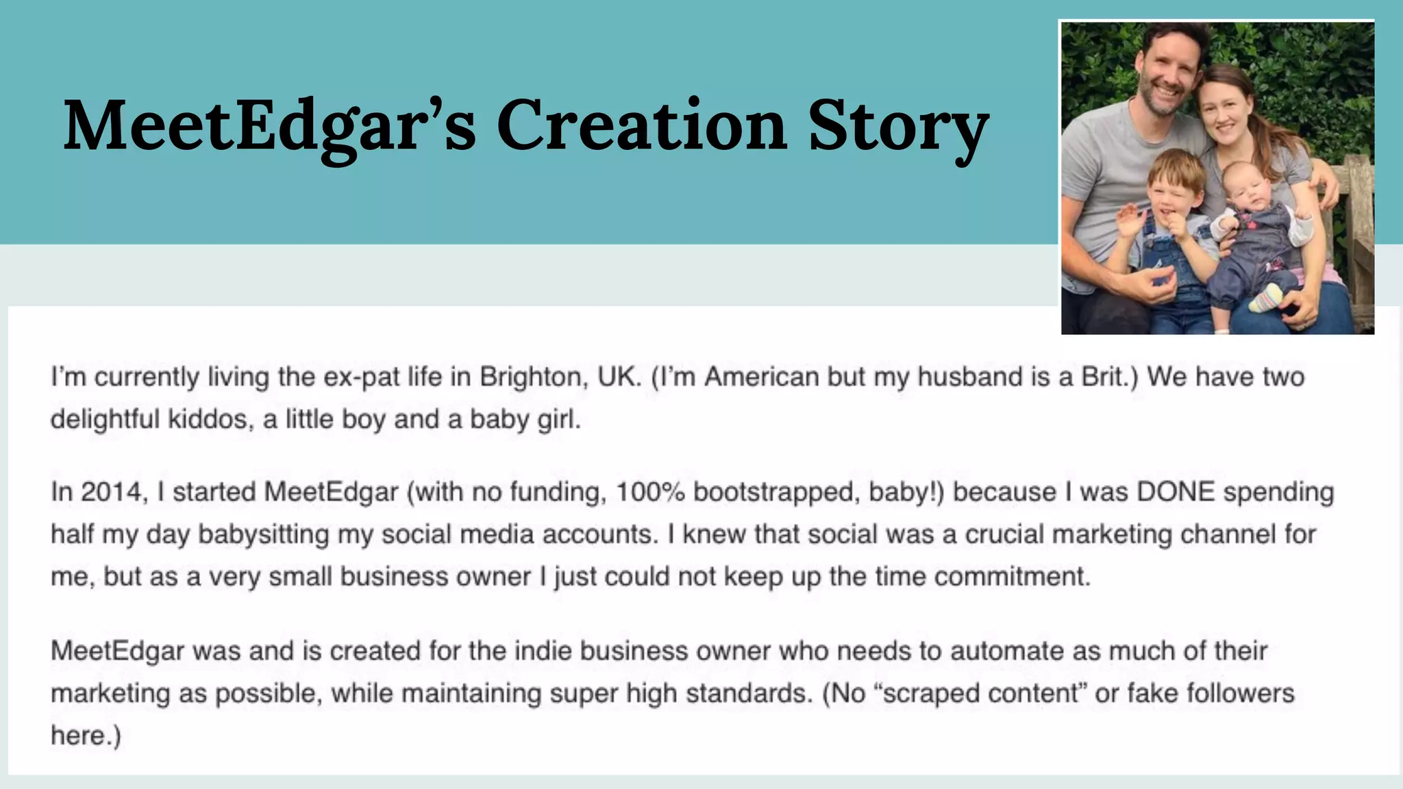 MeetEdgar’s Creation Story
 