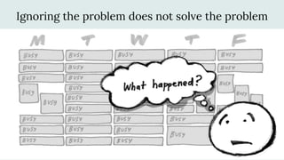 Ignoring the problem does not solve the problem
 