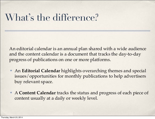 More About Editorial Calendar