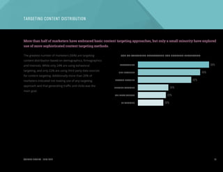 CONTENT CLARITY JULY 2014 16
More than half of marketers have embraced basic content targeting approaches, but only a smal...
