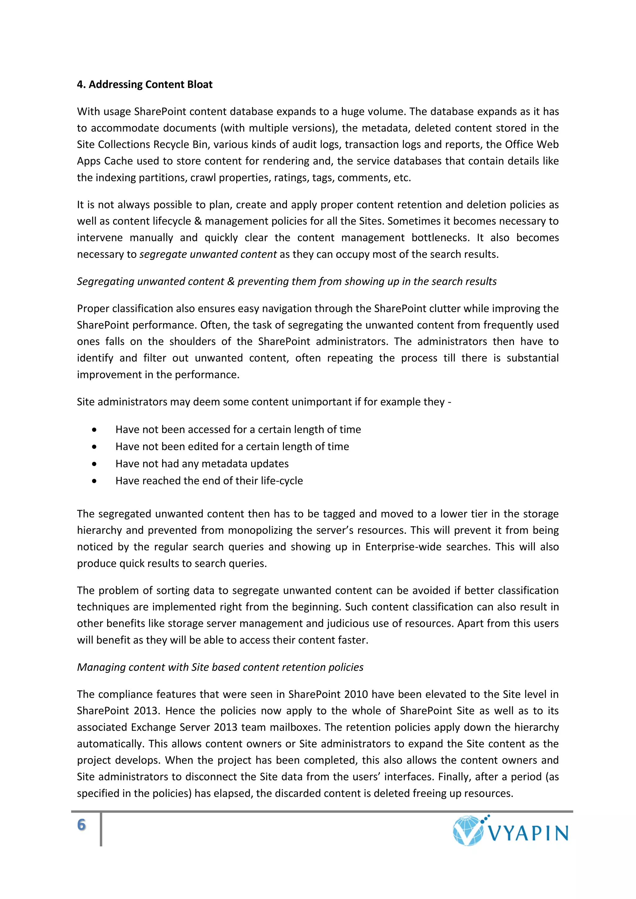 Content classification & organization in SharePoint | PDF