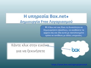 Content cloud management στην box net