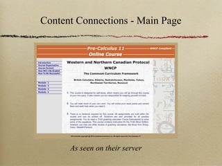 Content Connections - Main Page




      As seen on their server
 