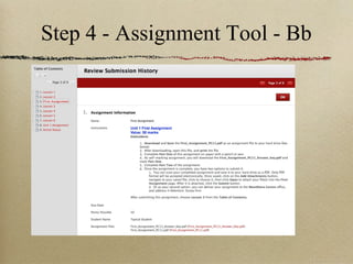 Step 4 - Assignment Tool - Bb
 