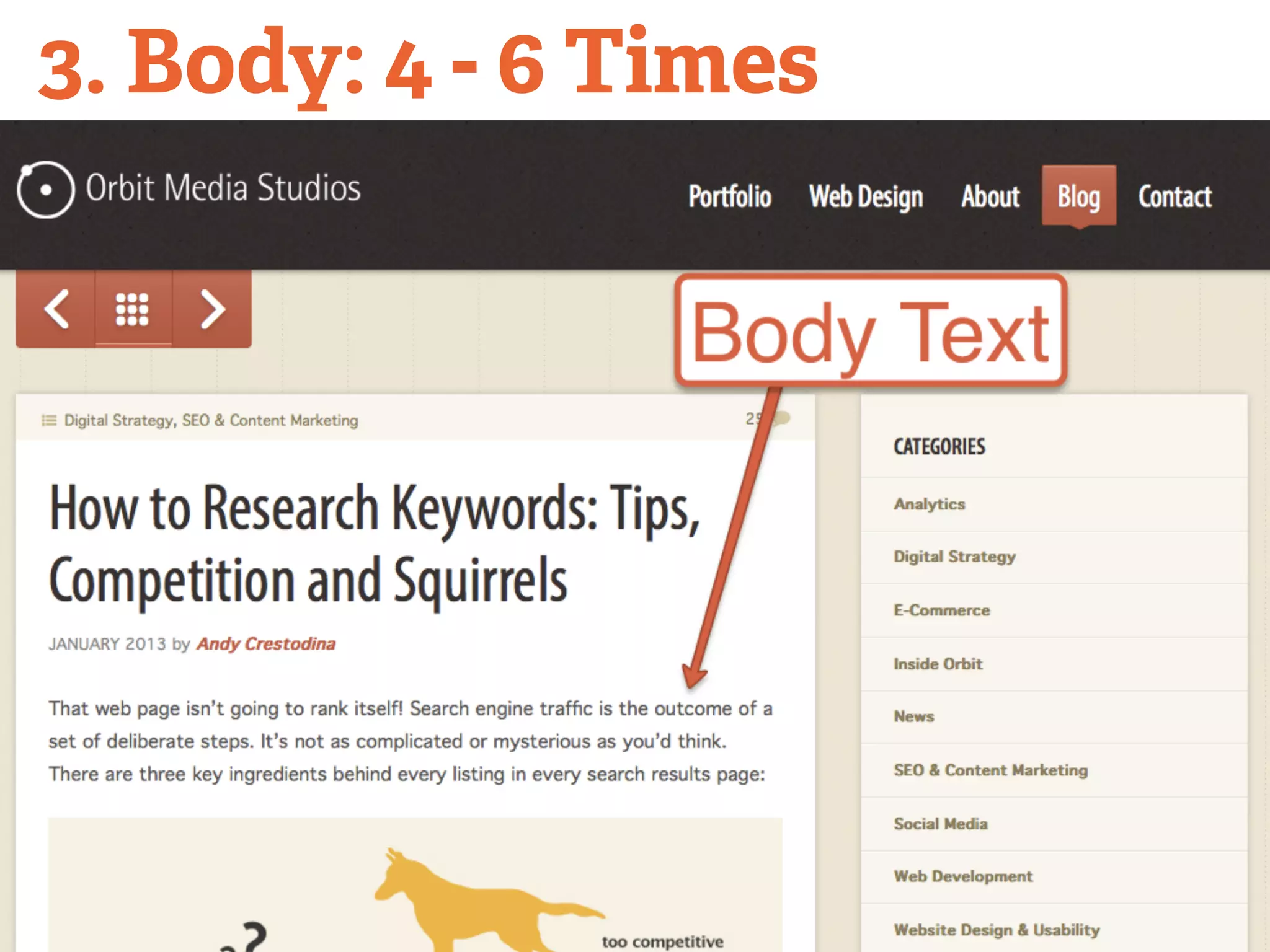 3. Body: 4 - 6 Times 
 