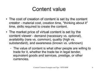 Content creation examples and tips | PDF