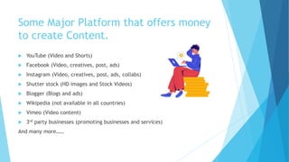 Content Creation PPT for educational purpose | PDF