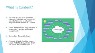 Content Creation PPT for educational purpose | PDF