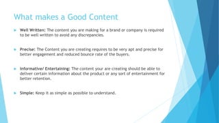 Content Creation PPT for educational purpose | PDF