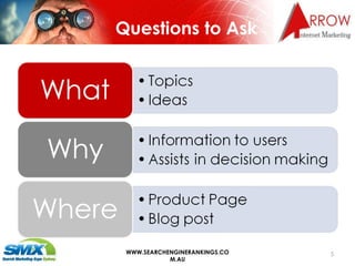 Questions to Ask WWW.SEARCHENGINERANKINGS.COM.AU 