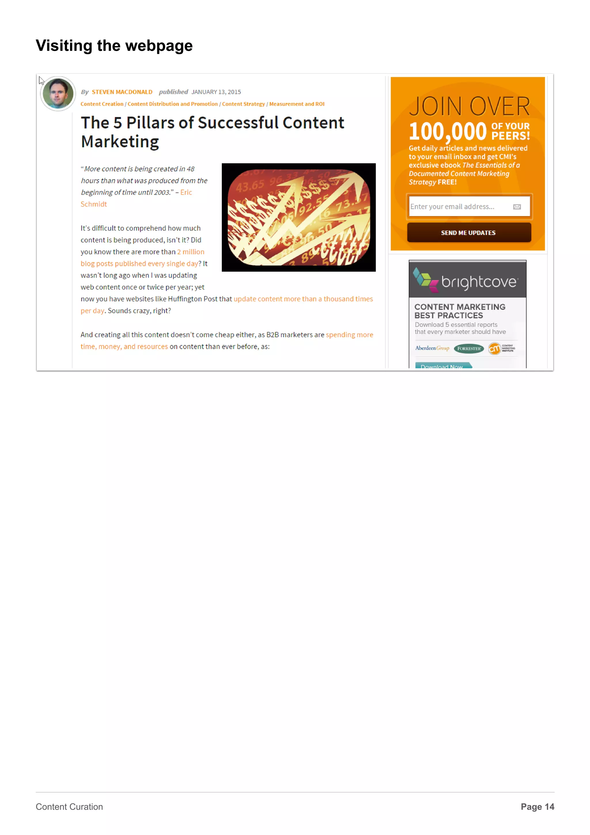 Scredible selection
Scredible Options
Page 14Content Curation
 