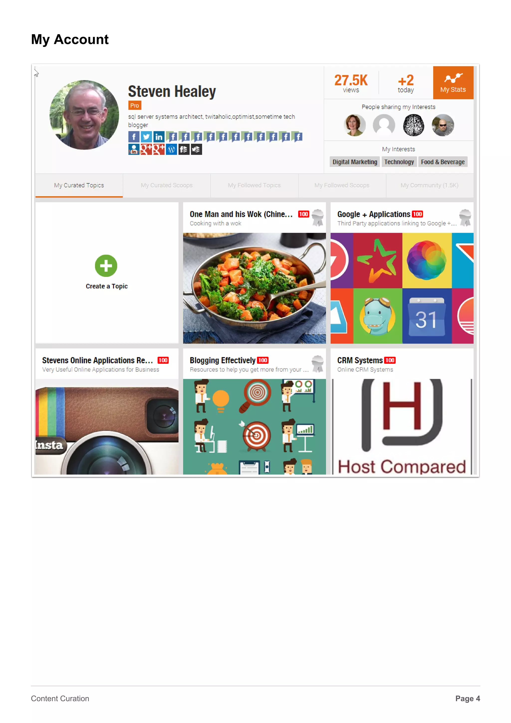 How it works
Page 4Content Curation
 