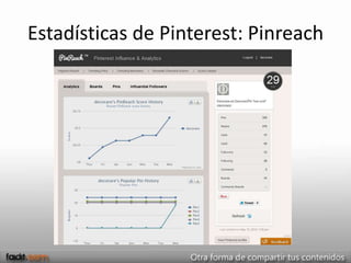 Estadísticas de Pinterest: Pinreach
 